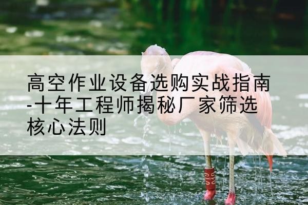 双台子剪叉式升降机厂家-高空作业设备选购实战指南-十年工程师揭秘厂家筛选核心法则