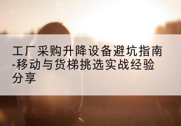 双台子移动式升降机怎么选-工厂采购升降设备避坑指南-移动与货梯挑选实战经验分享