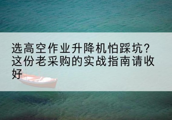 双台子高空作业升降机厂家推荐-选高空作业升降机怕踩坑？这份老采购的实战指南请收好